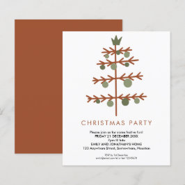 Lámina Invitación del Fiesta de Navidades de árbol simple