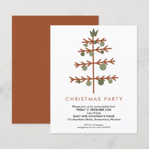 Lámina Invitación del Fiesta de Navidades de árbol simple