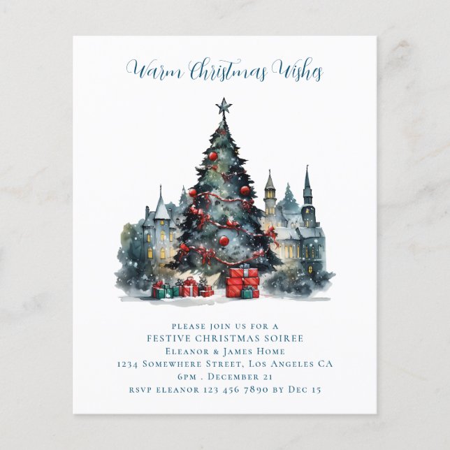 Lámina Invitación del Fiesta de Navidades de escenas trad (Anverso)