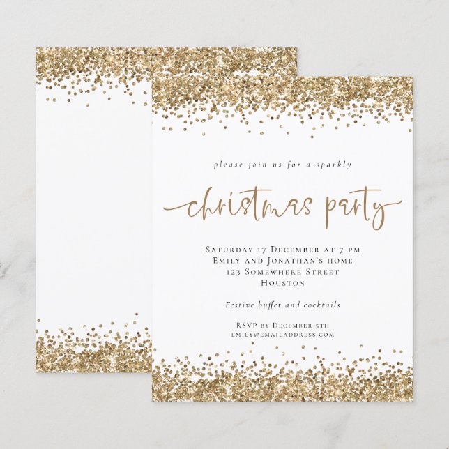 Lámina Invitación del Fiesta de Navidades de guiones de P (Anverso / Reverso)