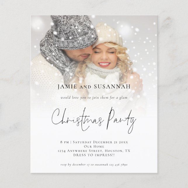 Lámina Invitación del Fiesta de Navidades de la fotografí (Anverso)