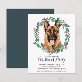 Lámina Invitación del Fiesta de Navidades de perro pastor