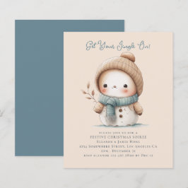 Lámina Invitación del Fiesta de Navidades de Snowman con