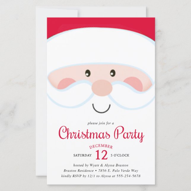 Lámina Invitación del Fiesta de Santa Navidades de presup (Anverso)