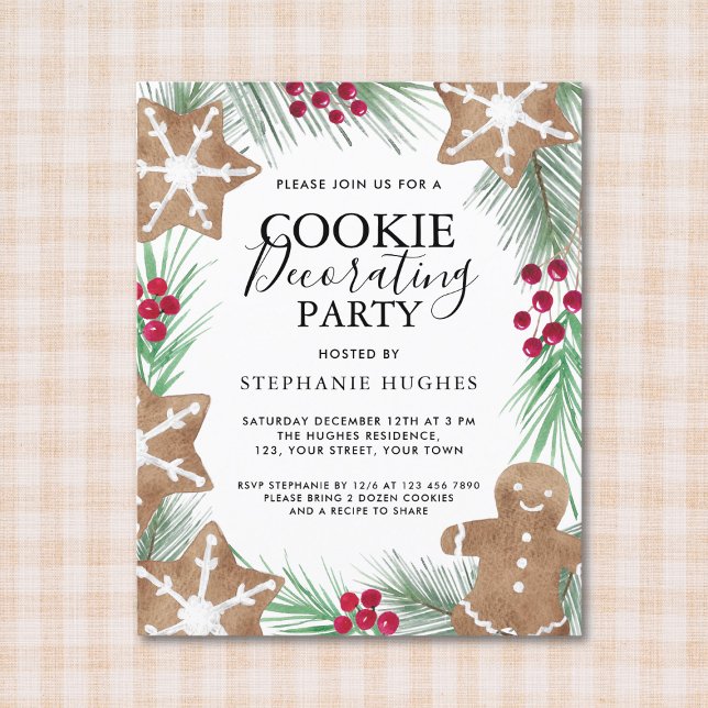 Lámina Invitación del Fiesta decorador de cookies de Navi (Subido por el creador)