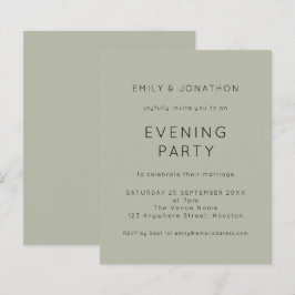 Lámina Invitación del Fiesta nocturno de Boda de sabios s