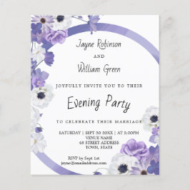 Lámina Invitación del Fiesta nocturno de Bodas florales p