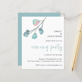 Lámina Invitación del Fiesta nocturno del Boda de eucalip