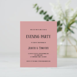 Lámina Invitación del Fiesta nocturno rosado polvoriento 