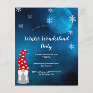 Lámina Invitación del invierno maravilloso fiesta del gno