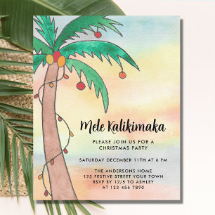 Lámina Invitación del partido Budget Mele Kalikimaka