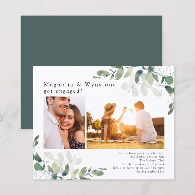 Lámina Invitación del Partido de Compromiso del Eucalipto (Anverso / Reverso)