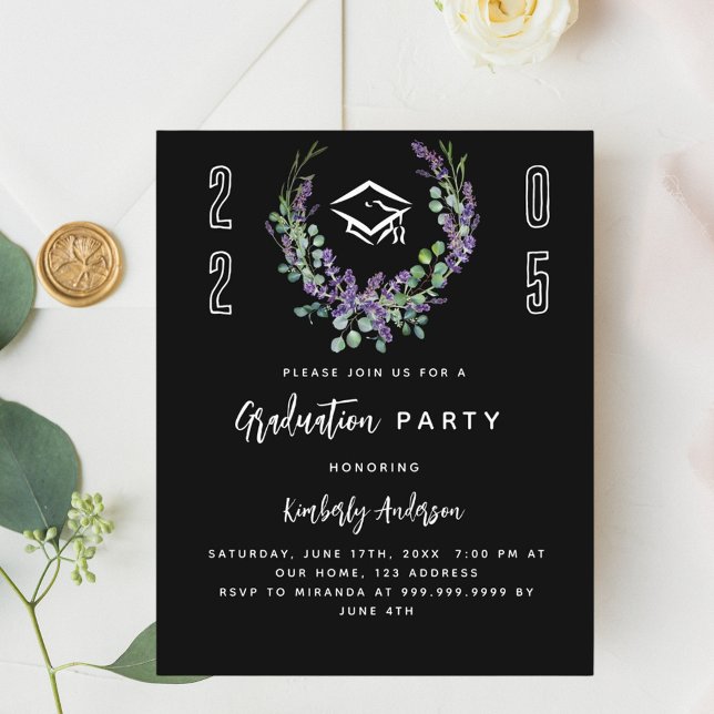 Lámina Invitación del partido de graduación Black Lavende (Subido por el creador)