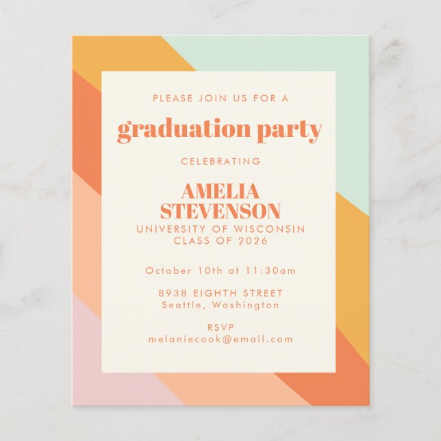Lámina Invitación del partido de graduación de bandas ret (Anverso)