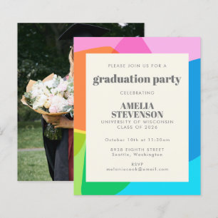 Lámina Invitación del Partido de Graduación de Foto Color