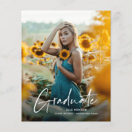 Lámina Invitación del Partido de Graduación de Foto de Gu