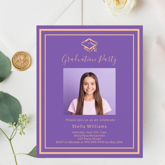Lámina Invitación del partido de graduación de foto morad (Subido por el creador)