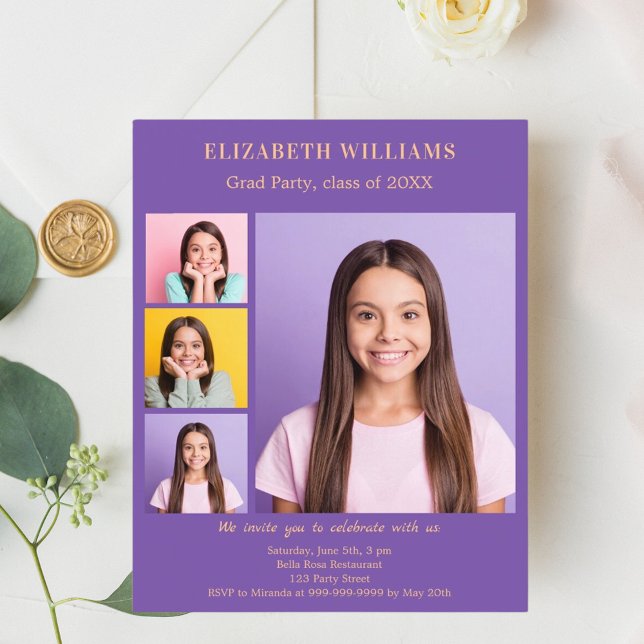 Lámina Invitación del partido de graduación de foto morad (Subido por el creador)