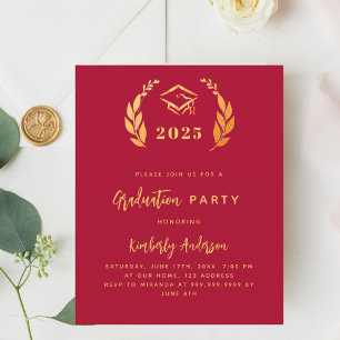Lámina Invitación del partido de graduación de oro rojo 2