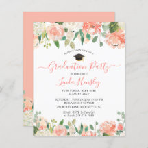 Invitación del Partido de Graduación Floral de Cor