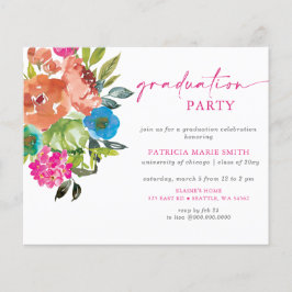 Lámina Invitación del Partido de Graduación Floral del Na