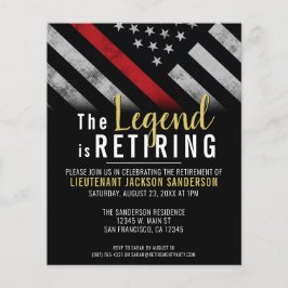 Lámina Invitación del Partido de Jubilación del Bombero P