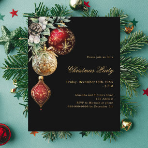 Lámina Invitación del partido de los Navidades de baubles