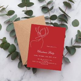 Lámina Invitación del partido de los Navidades de renos r