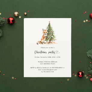 Lámina Invitación del partido de los Navidades de zorro d