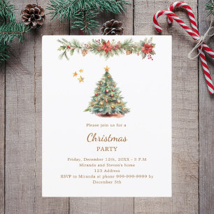 Lámina Invitación del partido de los Navidades florales r