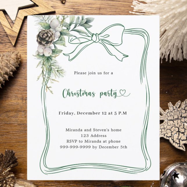 Lámina Invitación del partido de los Navidades modernos d (Subido por el creador)