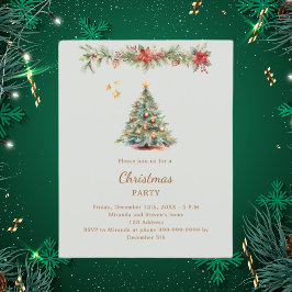 Lámina Invitación del partido de los Navidades verdes roj