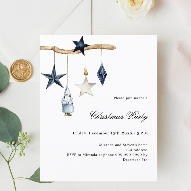 Lámina Invitación del partido de Navidades simples y nórd (Subido por el creador)