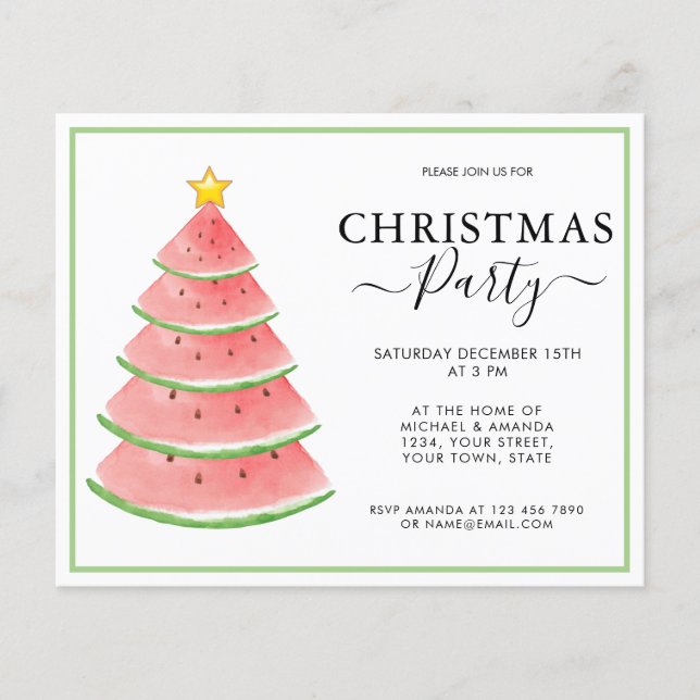 Lámina Invitación del partido Navidades de presupuesto (Anverso)
