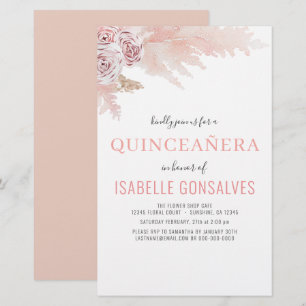 Lámina Invitación del partido Quinceañera Moda del Boho d