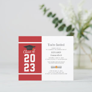 Lámina Invitación del partido Red White 2024 para graduac