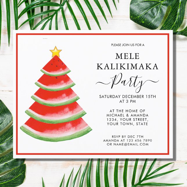 Lámina Invitación del partido sandía Mele Kalikimaka (Subido por el creador)