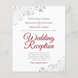 Lámina Invitación del presupuesto de recepción de la boda