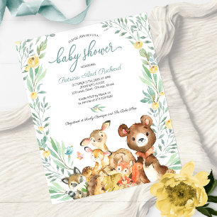 Lámina Invitación económica para baby shower adorable del