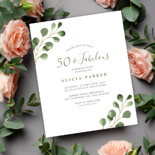 Lámina Invitación elegante para fiesta de cumpleaños núme
