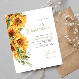 Lámina Invitación elegante y económica para ducha de novi