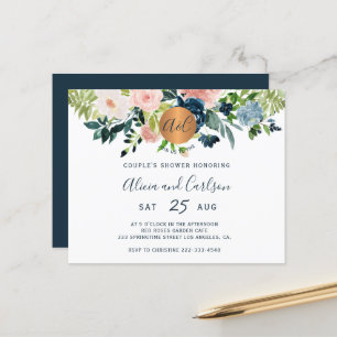 Lámina Invitación elegante y económica para ducha de pare