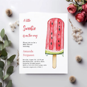 Lámina Invitación en Baby Shower a una pequeña sandía dul
