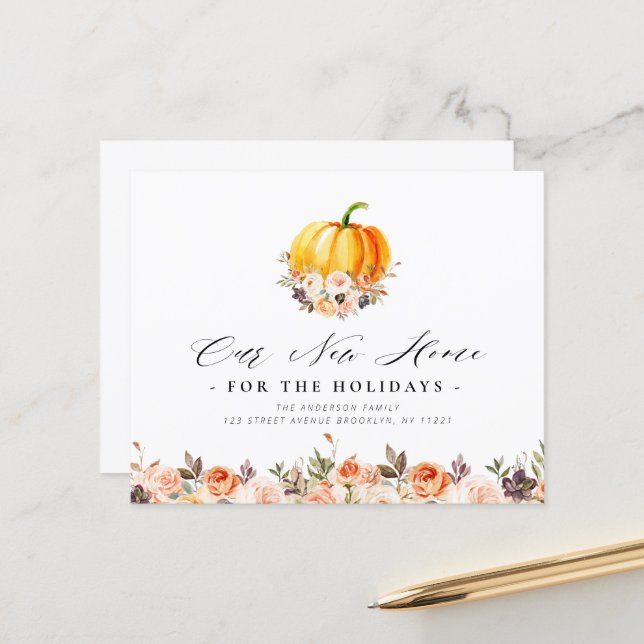 Lámina invitación en movimiento de acción de gracias flor (Anverso/Reverso In Situ)