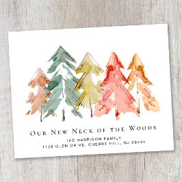 Lámina Invitación en movimiento de acuarela de bosques de