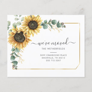 Lámina Invitación en movimiento de acuarela de girasol