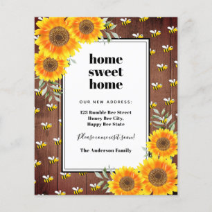 Lámina Invitación en movimiento de las abejas rústicas de