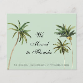 Lámina Invitación en movimiento de palmeras acuáticas de 