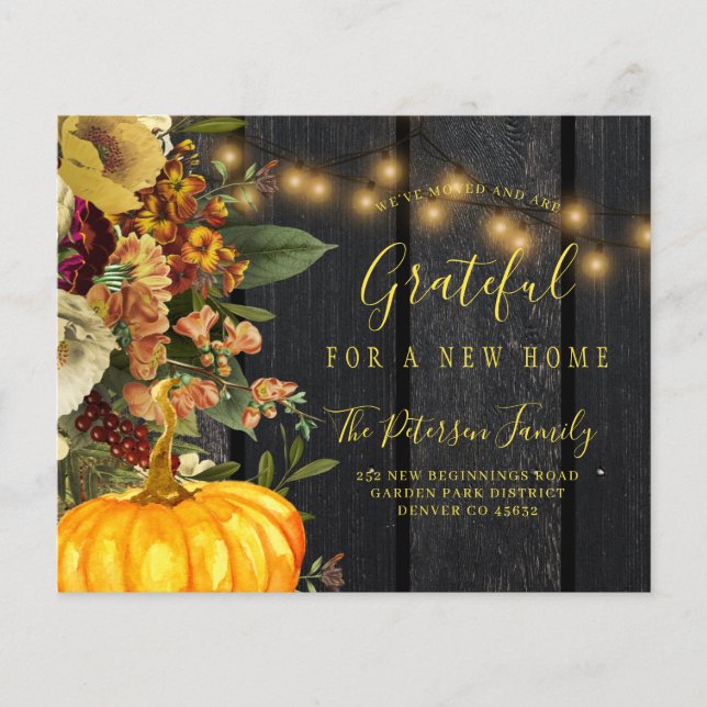 Lámina Invitación en movimiento del otoño de otoño del nu (Anverso)