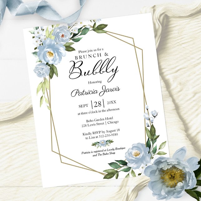 Lámina Invitación Floral A Brunch And Bubbly Budget (Subido por el creador)
